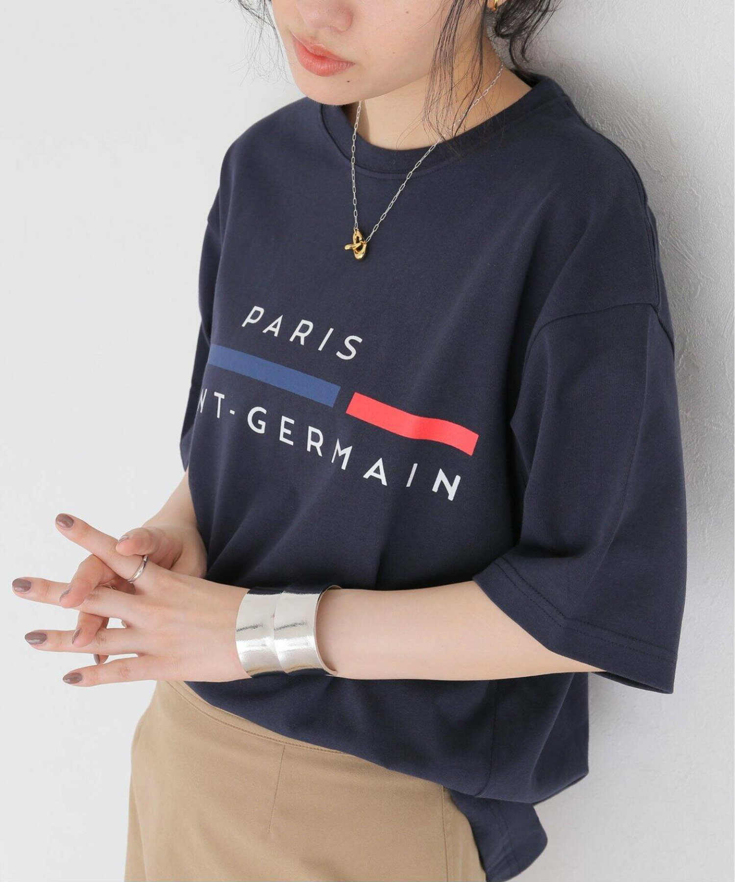 【Paris Saint-Germain】ROUGE ET BLEU プリント Tシャツ